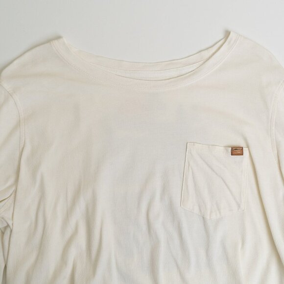 LL Bean Long Sleeve Pocket Tee Washed Organic Cotton Graphic Retro Nature - Picture 4 of 12